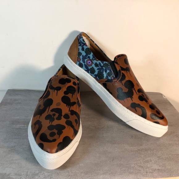 New ! Coach Wildebeest Nappa Slip on Sneakers/loafers leather sz 7 b - Picture 7 of 16